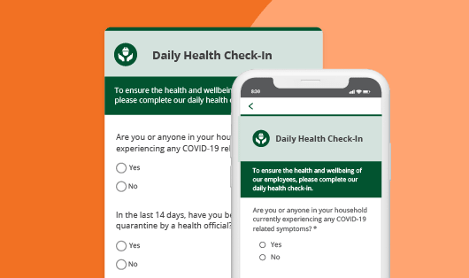 Daily health covid-19 check-in survey