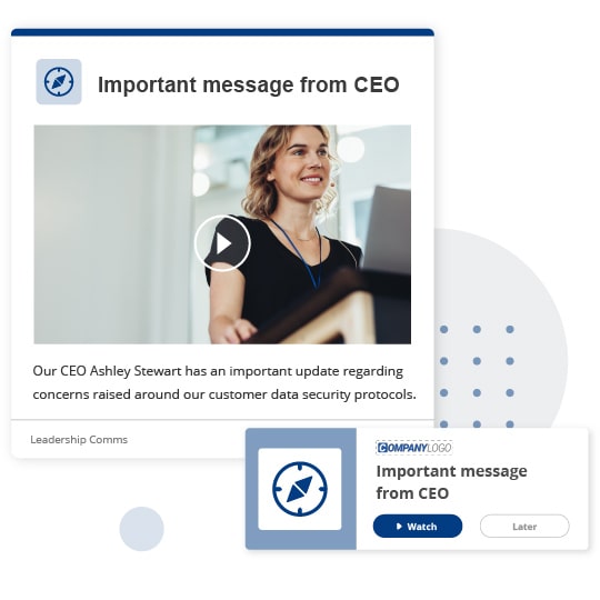 CEO alert update message