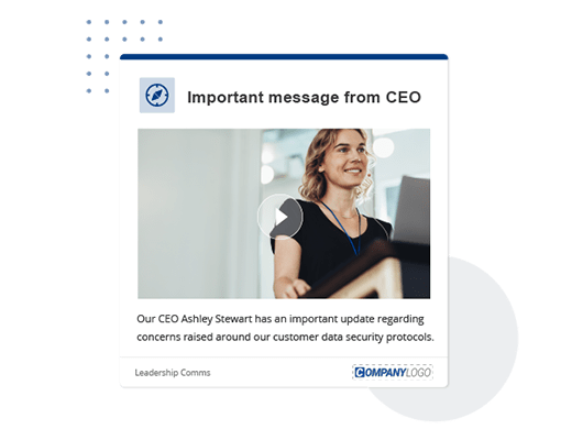 important CEO message desktop alert