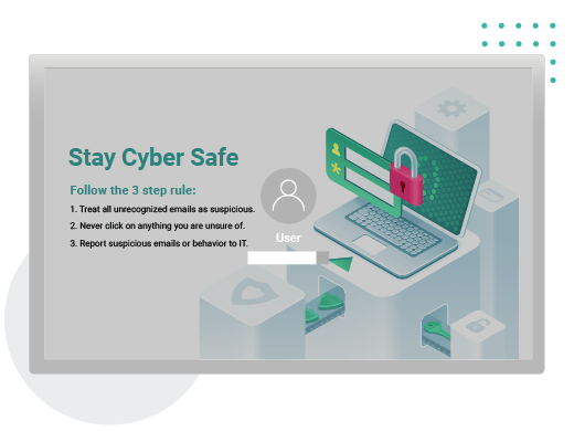 Cyber security campaign lock screen