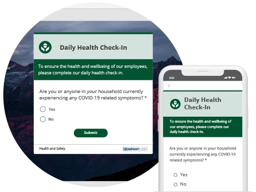 Employee health check in survey