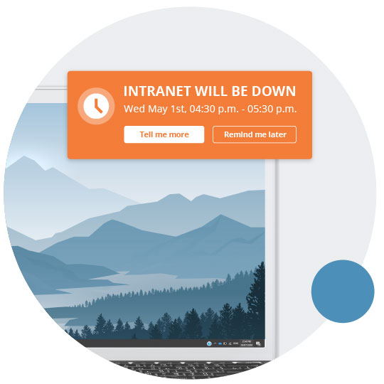 Desktop IT outage alert