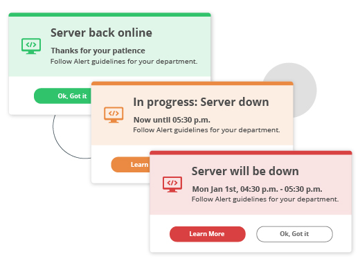 IT outage message examples