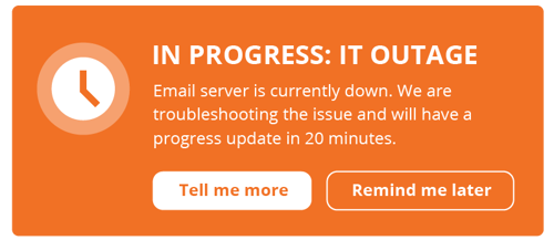 IT outage helpdesk alert