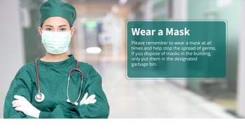 Healthcare mask protocol message