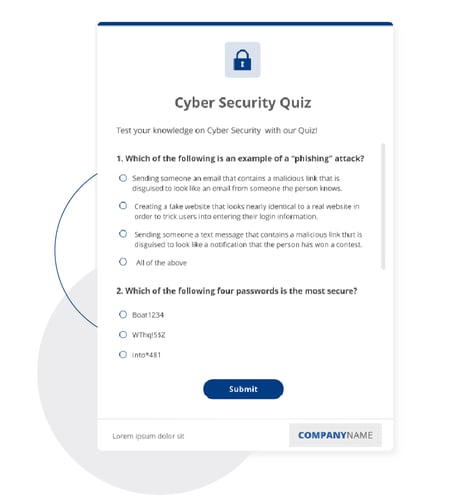 cyber security quiz template