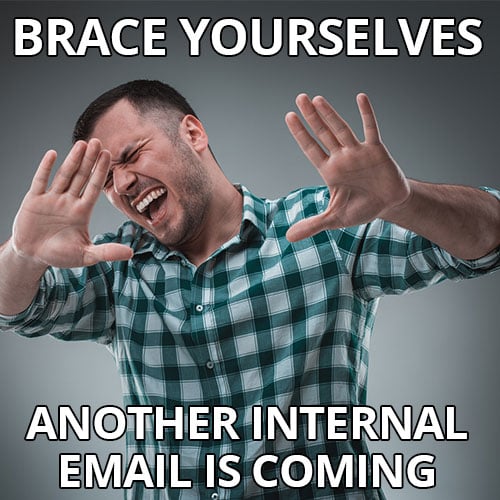 internal communication email meme