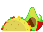 taco, avocado, chilli