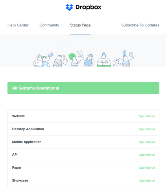 Status page example