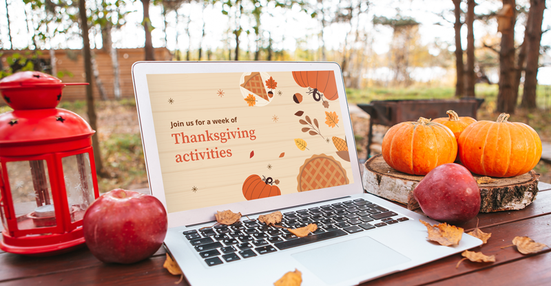 work thanksgiving ideas for office or remote