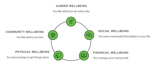 thriving wellbeing graphic by gallup