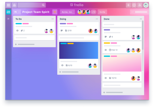 Trello project management software