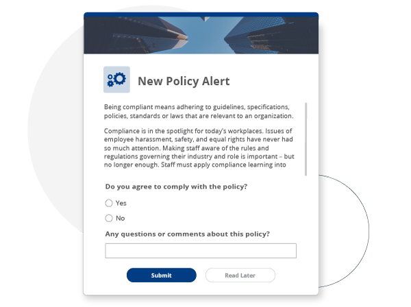 New policy compliance alert