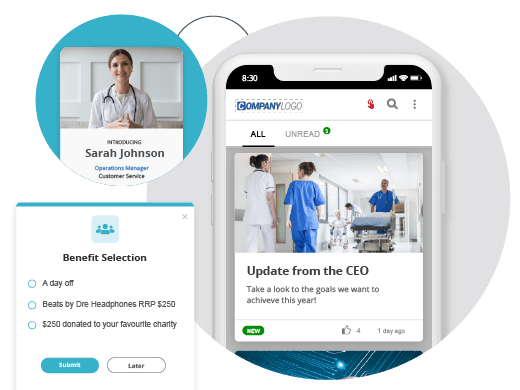 healthcare messages in the SnapComms platform