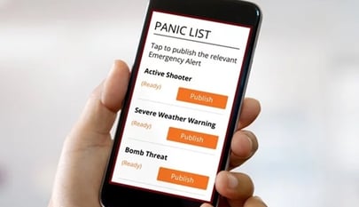 Panic button options on mobile
