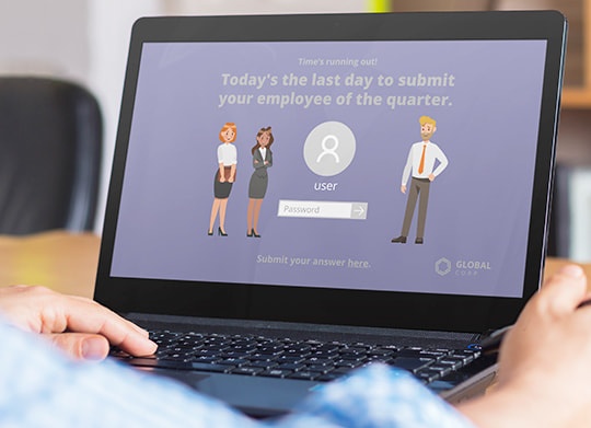 using lock screen to drive employee behavior