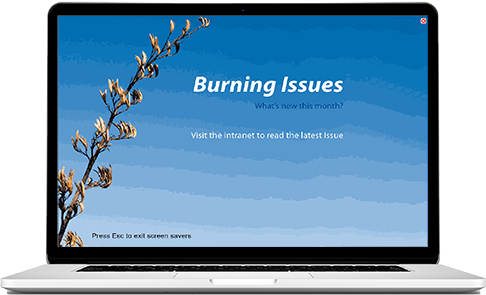 screensaver link to intranet