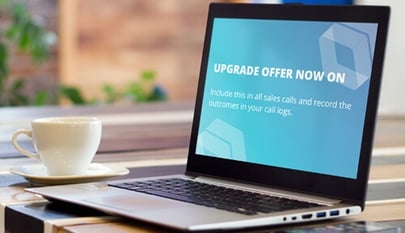 upgrade offer sales screensaver
