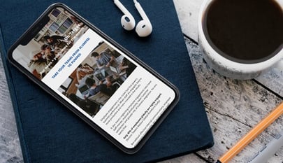 newsletter on mobile phone