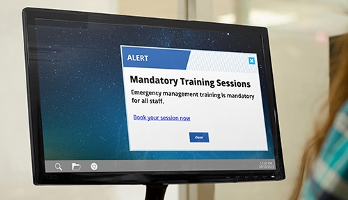 Get employees to book training sessions with alerts