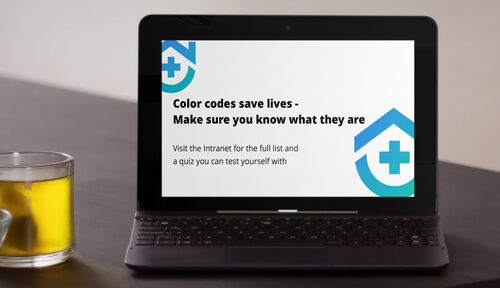 color code screensaver reminder