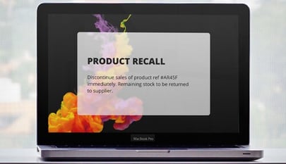 product recall screensaver on desktop