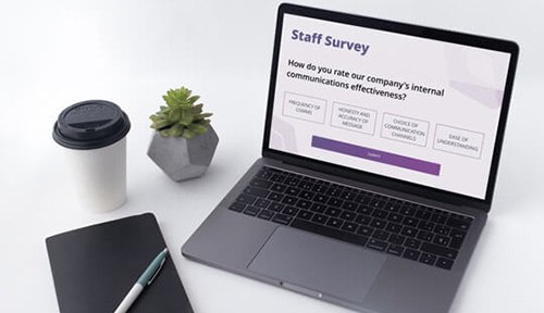 Staff survey on internal comms