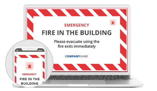fire emergency alert message