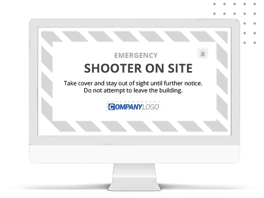 Active Shooter full screen alert