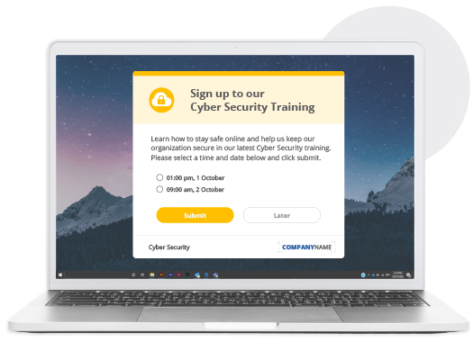 sign up cybersecurity best practices training