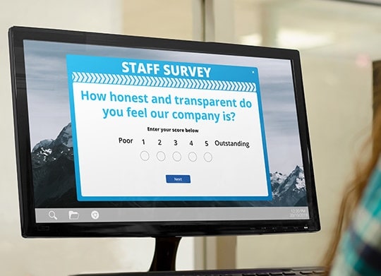 Honesty survey on desktop