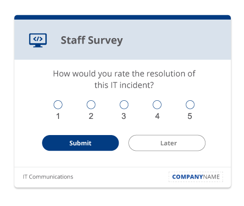 post IT event survey