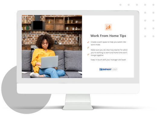 Work from home tips screensaver