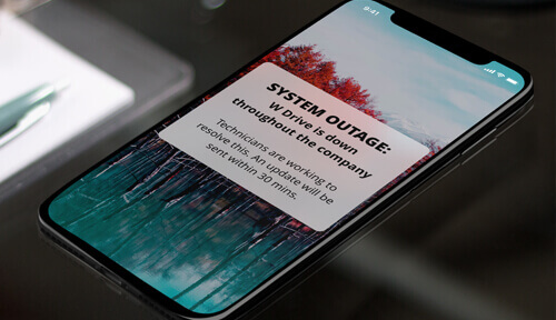 It Outage Notifications Unplanned And Scheduled Outages Desktop Alerts Instantly Inform Staff About Unplanned Outages Fast Message Delivery Reduces Helpdesk Calls So It Can Focus On Resolution